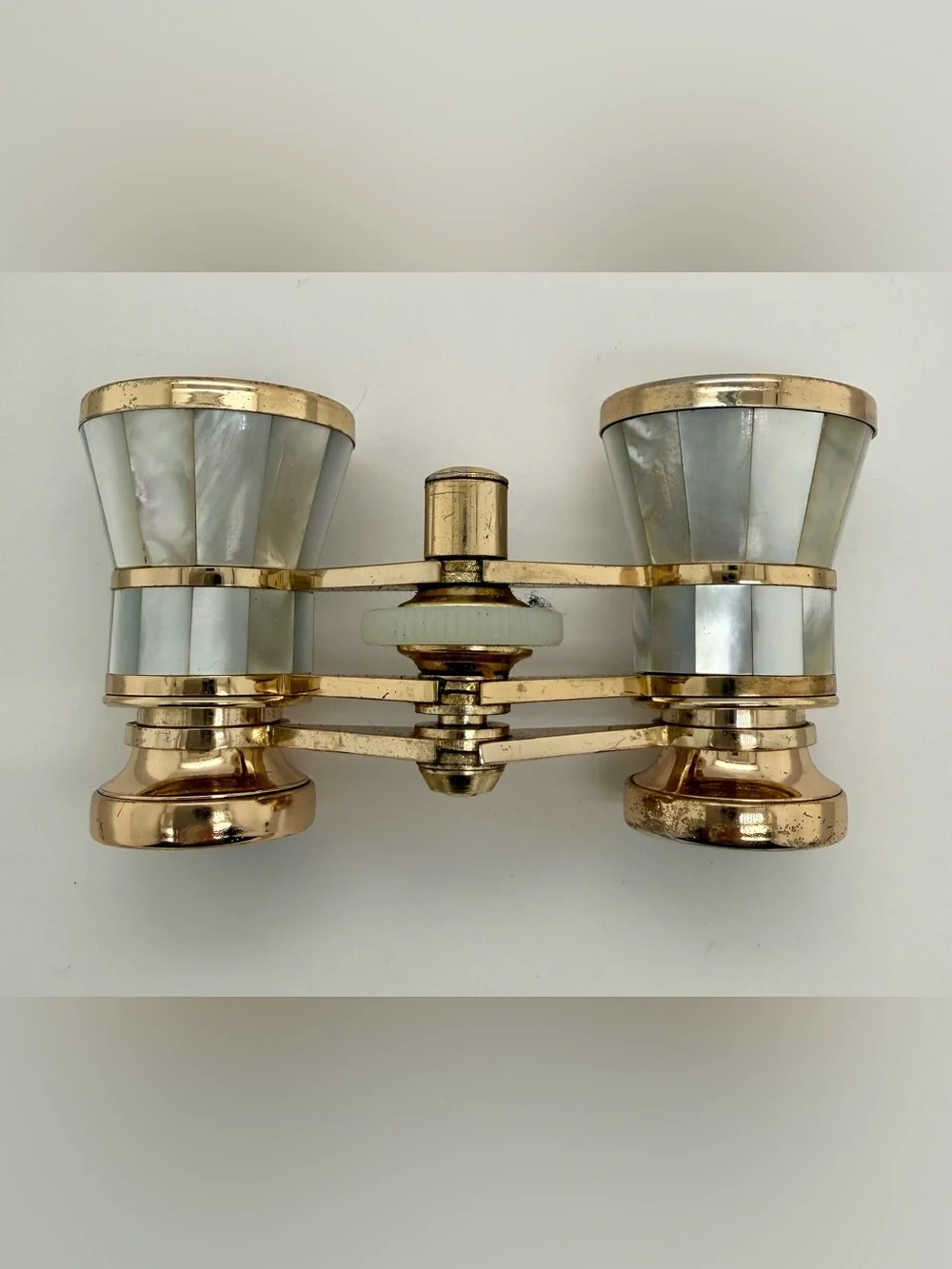 Vintage Tasco 3x Brass Mother of Pearl MOP Opera Glasses Boujee Spy Binoculars